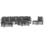 Gartenmöbel-Set 7-teilig und anthrazitgraue Stahlkissen von vidaXL, Gartensets - Ref: Foro24-3186845, Preis: 610,53 €, Rabatt: %