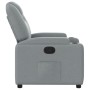 Sillón reclinable de tela gris claro