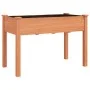 Planter with lining and wheels made of brown fir wood 118x59x80 cm by vidaXL, Pots and planters - Ref: Foro24-3157827, Price:...