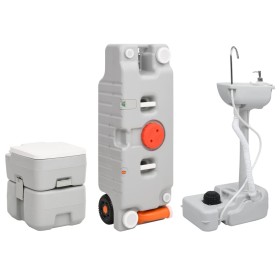 Toilettenset mit Waschbecken und tragbarem Wassertank für Camping von vidaXL, Camping und Wandern - Ref: Foro24-3186674, Prei...