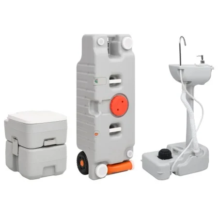 Toilettenset mit Waschbecken und tragbarem Wassertank für Camping von vidaXL, Camping und Wandern - Ref: Foro24-3186674, Prei...