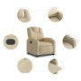 Sillón reclinable de tela color crema
