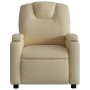 Sillón reclinable de tela color crema