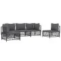 Juego muebles de jardín 5 pzas y cojines acero gris antracita de vidaXL, Conjuntos de jardín - Ref: Foro24-3186839, Precio: 4...