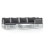 7-piece garden furniture set with cushions white steel by vidaXL, Garden sets - Ref: Foro24-3186894, Price: 419,99 €, Discoun...