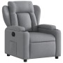 Sillón reclinable de tela gris claro