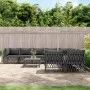 Juego muebles de jardín 9 pzas y cojines acero gris antracita de vidaXL, Conjuntos de jardín - Ref: Foro24-3186933, Precio: 8...