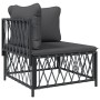Juego muebles de jardín 9 pzas y cojines acero gris antracita de vidaXL, Conjuntos de jardín - Ref: Foro24-3186933, Precio: 8...