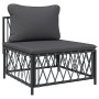 Juego muebles de jardín 9 pzas y cojines acero gris antracita de vidaXL, Conjuntos de jardín - Ref: Foro24-3186933, Precio: 8...