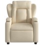 Sillón reclinable de tela color crema