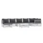 8-teiliges Gartenmöbel-Set mit Kissen aus weißem Stahl von vidaXL, Gartensets - Ref: Foro24-3186898, Preis: 481,88 €, Rabatt: %