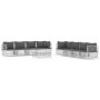 9-teiliges Gartenmöbel-Set mit Kissen aus weißem Stahl von vidaXL, Gartensets - Ref: Foro24-3186830, Preis: 627,87 €, Rabatt: %