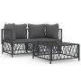 Gartenmöbel-Set 3-teilig und anthrazitgraue Stahlkissen von vidaXL, Gartensets - Ref: Foro24-3186815, Preis: 233,66 €, Rabatt: %