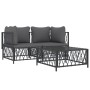 Gartenmöbel-Set 3-teilig und anthrazitgraue Stahlkissen von vidaXL, Gartensets - Ref: Foro24-3186815, Preis: 233,66 €, Rabatt: %