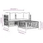 Gartenmöbel-Set 3-teilig und anthrazitgraue Stahlkissen von vidaXL, Gartensets - Ref: Foro24-3186815, Preis: 230,61 €, Rabatt: %