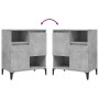 Sideboards 2 pcs concrete gray plywood 60x35x70 cm by vidaXL, Sideboards - Ref: Foro24-3185731, Price: 143,65 €, Discount: %