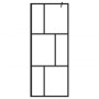 Duschwand mit ESG-Glas und schwarzer Aluminiumablage 80x195 cm von vidaXL, Duschwände und Duschwände - Ref: Foro24-3185448, P...