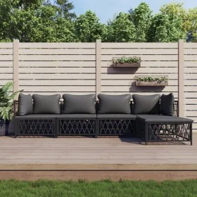 Garden furniture set 5 pieces and anthracite gray steel cushions by vidaXL, Garden sets - Ref: Foro24-3186857, Price: 421,24 ...