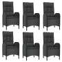 Garden dining set 7 pieces and black gray synthetic rattan cushions by vidaXL, Garden sets - Ref: Foro24-3185057, Price: 881,...