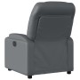 Sillón reclinable de piel sintética gris