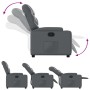 Sillón reclinable de piel sintética gris