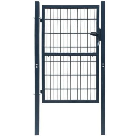 Cancela de valla 2D individual gris antracita 106x170 cm de vidaXL, Puertas de jardín - Ref: Foro24-141742, Precio: 212,66 €,...