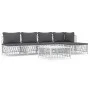 6-piece garden furniture set and white steel cushions by vidaXL, Garden sets - Ref: Foro24-3186858, Price: 364,31 €, Discount: %