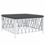 6-teiliges Gartenmöbel-Set und weiße Stahlkissen von vidaXL, Gartensets - Ref: Foro24-3186858, Preis: 370,57 €, Rabatt: %