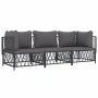 Gartenmöbel-Set 3-teilig und anthrazitgraue Stahlkissen von vidaXL, Gartensets - Ref: Foro24-3186817, Preis: 283,99 €, Rabatt: %