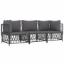 Gartenmöbel-Set 3-teilig und anthrazitgraue Stahlkissen von vidaXL, Gartensets - Ref: Foro24-3186817, Preis: 274,97 €, Rabatt: %