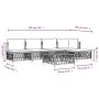 6-piece garden furniture set and white steel cushions by vidaXL, Garden sets - Ref: Foro24-3186858, Price: 364,31 €, Discount: %