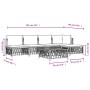 6-teiliges Gartenmöbel-Set und weiße Stahlkissen von vidaXL, Gartensets - Ref: Foro24-3186858, Preis: 370,57 €, Rabatt: %