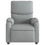 Sillón reclinable de tela gris claro