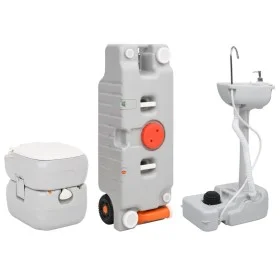 Portable camping toilet with sink and water tank by vidaXL, Camping and hiking - Ref: Foro24-3186672, Price: 460,72 €, Discou...