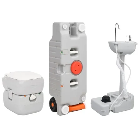 Portable camping toilet with sink and water tank by vidaXL, Camping and hiking - Ref: Foro24-3186672, Price: 460,72 €, Discou...