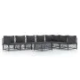 8-teiliges Gartenmöbel-Set mit anthrazitgrauen Stahlkissen von vidaXL, Gartensets - Ref: Foro24-3186885, Preis: 682,69 €, Rab...