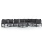 8-teiliges Gartenmöbel-Set mit anthrazitgrauen Stahlkissen von vidaXL, Gartensets - Ref: Foro24-3186885, Preis: 703,28 €, Rab...