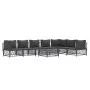 8-teiliges Gartenmöbel-Set mit anthrazitgrauen Stahlkissen von vidaXL, Gartensets - Ref: Foro24-3186885, Preis: 682,69 €, Rab...
