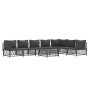 8-teiliges Gartenmöbel-Set mit anthrazitgrauen Stahlkissen von vidaXL, Gartensets - Ref: Foro24-3186885, Preis: 703,28 €, Rab...