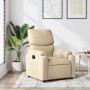 Sillón reclinable de tela color crema