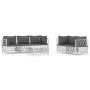 6-piece garden furniture set and white steel cushions by vidaXL, Garden sets - Ref: Foro24-3186826, Price: 367,68 €, Discount: %