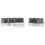 6-teiliges Gartenmöbel-Set und weiße Stahlkissen von vidaXL, Gartensets - Ref: Foro24-3186826, Preis: 363,61 €, Rabatt: %