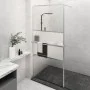 Duschwand mit ESG-Glasablage verchromtem Aluminium 80x195 cm von vidaXL, Duschwände und Duschwände - Ref: Foro24-3185492, Pre...
