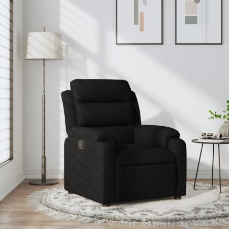 Sillón reclinable de tela negra