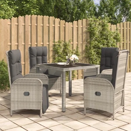 5-piece garden dining set with gray synthetic rattan cushions by vidaXL, Garden sets - Ref: Foro24-3185035, Price: 680,95 €, ...