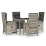 5-piece garden dining set with gray synthetic rattan cushions by vidaXL, Garden sets - Ref: Foro24-3185035, Price: 576,55 €, ...
