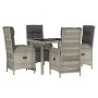 5-piece garden dining set with gray synthetic rattan cushions by vidaXL, Garden sets - Ref: Foro24-3185035, Price: 680,95 €, ...