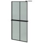 Duschwand mit ESG-Glas und schwarzer Aluminiumablage 90x195 cm von vidaXL, Duschwände und Duschwände - Ref: Foro24-3185465, P...