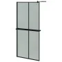 Duschwand mit ESG-Glas und schwarzer Aluminiumablage 90x195 cm von vidaXL, Duschwände und Duschwände - Ref: Foro24-3185465, P...