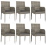 Garden dining set 7 pieces and gray synthetic rattan cushions by vidaXL, Garden sets - Ref: Foro24-3185009, Price: 477,37 €, ...